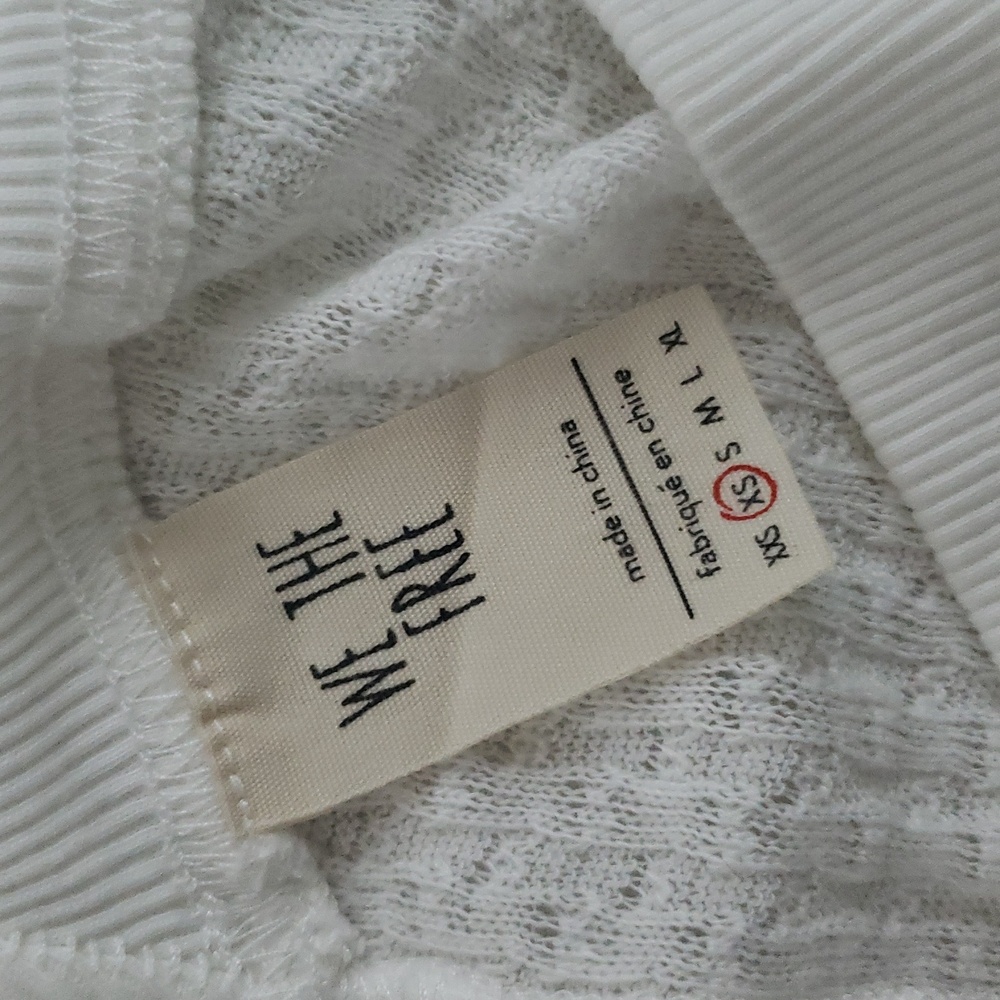NEW Free People We The Free South Side Thermal Top in white sz XS - Picture 12 of 12